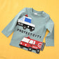 CHEEK ROOM チークルーム パトカーと消防車ロングTシャツ