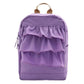Stylish ruffled nylon backpack for girls with a harness, perfect for kindergarten, elementary school, outdoor activities, camping, and field trips. Ocean &amp; Ground DAYPACK SWEETS TIME