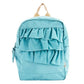 Stylish ruffled nylon backpack for girls with a harness, perfect for kindergarten, elementary school, outdoor activities, camping, and field trips. Ocean &amp; Ground DAYPACK SWEETS TIME