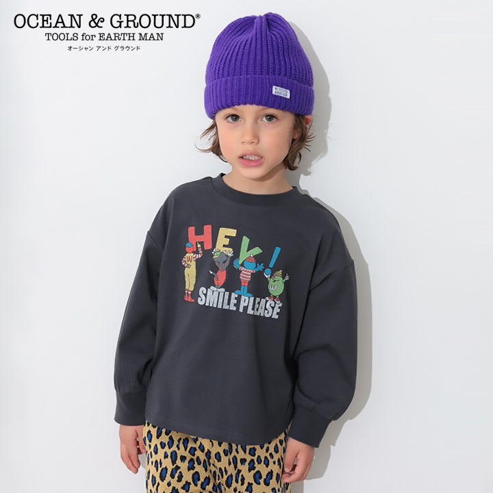ocean&ground SMILE PLEASEプリントTシャツ