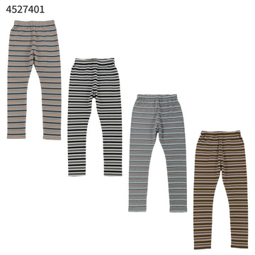 ocean&ground ストレッチワッフルボーダーレギンス