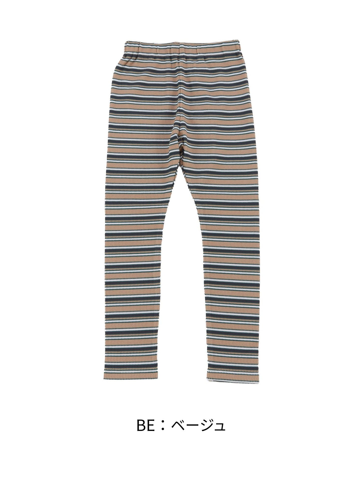 ocean&ground ストレッチワッフルボーダーレギンス