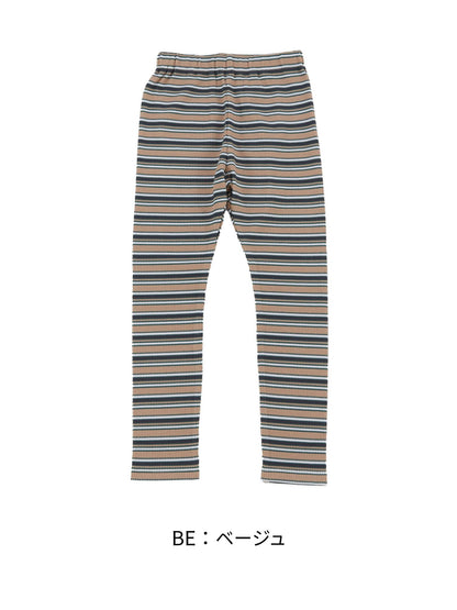 ocean&ground ストレッチワッフルボーダーレギンス