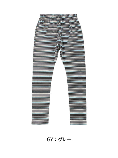 ocean&ground ストレッチワッフルボーダーレギンス