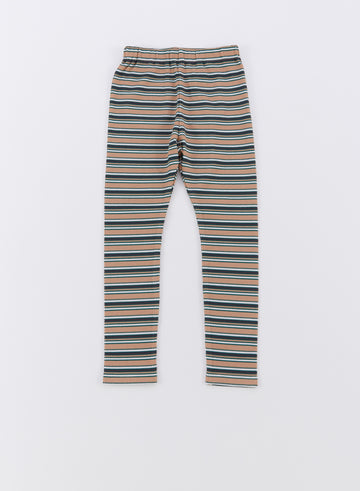 ocean&ground ストレッチワッフルボーダーレギンス