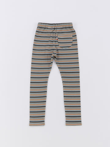 ocean&ground ストレッチワッフルボーダーレギンス