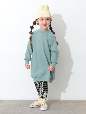 ocean&ground ストレッチワッフルボーダーレギンス