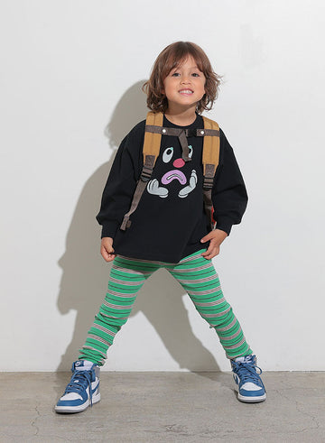 ocean&ground マルチボーダー レギンス