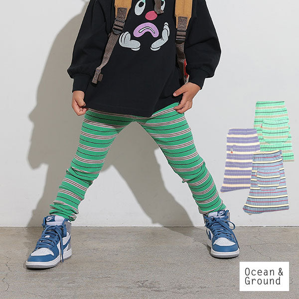 ocean&ground マルチボーダー レギンス