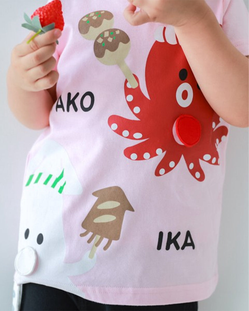 CHEEK ROOM たこ焼き いか焼き Tシャツ