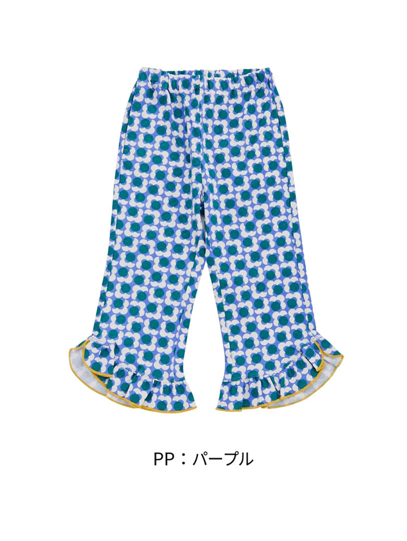 ocean&ground レトロパターンフリルパンツ
