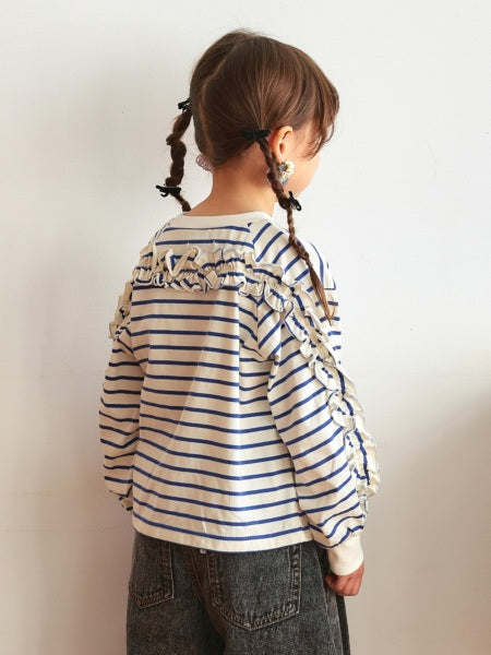 Ocean&Ground バックフリルボーダーTシャツ