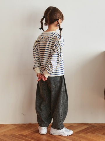 Ocean&Ground バックフリルボーダーTシャツ