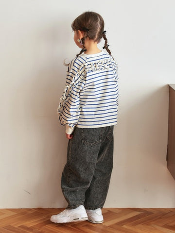Ocean&Ground バックフリルボーダーTシャツ