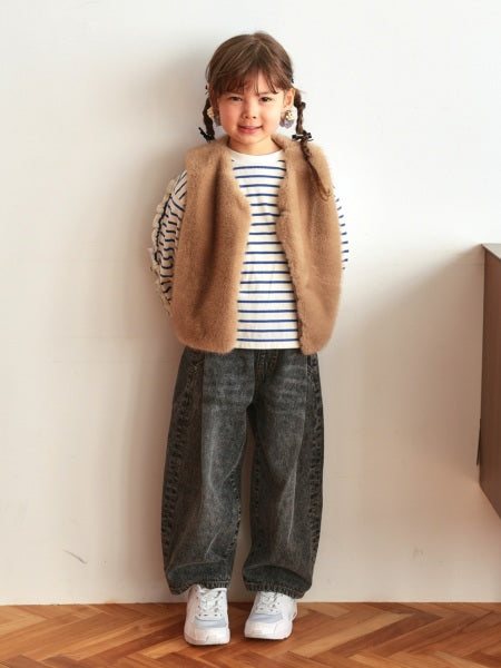 Ocean&Ground バックフリルボーダーTシャツ