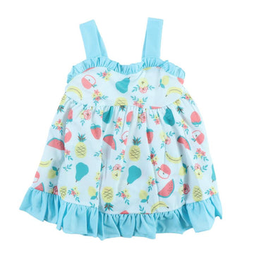 フルーツ柄ブルー/80