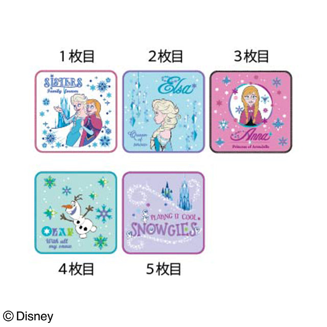 Set of 5 character mini towels and handkerchiefs