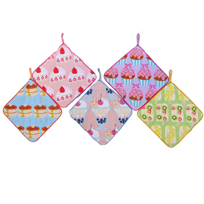 Towels with loops, set of 5