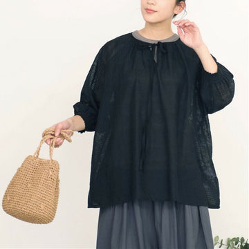 総刺繍2Wayプルオーバー