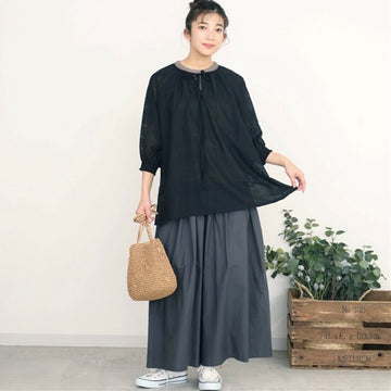 総刺繍2Wayプルオーバー