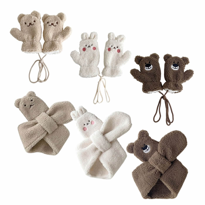 ふわふわアニマルマフラー&手袋