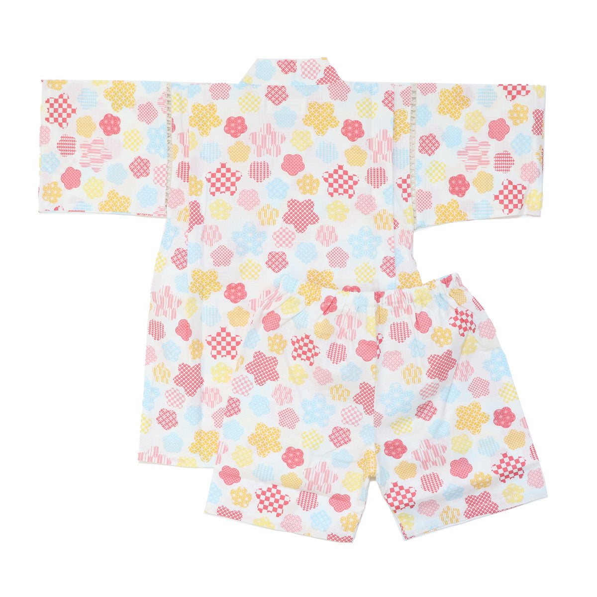 女の子 甚平 花小紋 80-160size