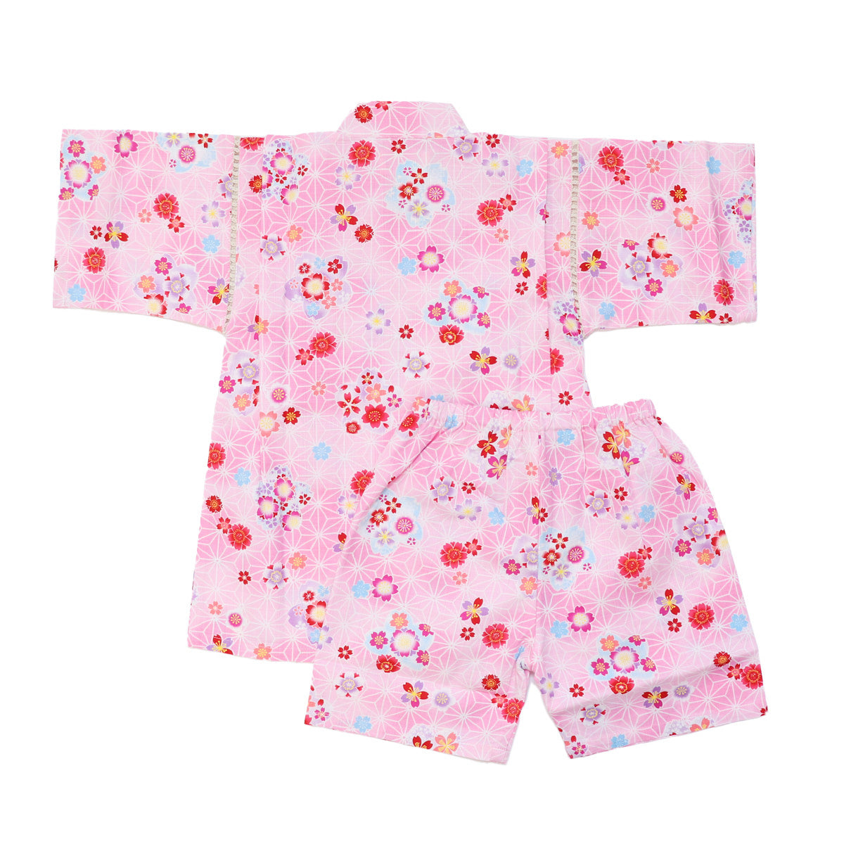 女の子 甚平 桜麻柄 80-160size