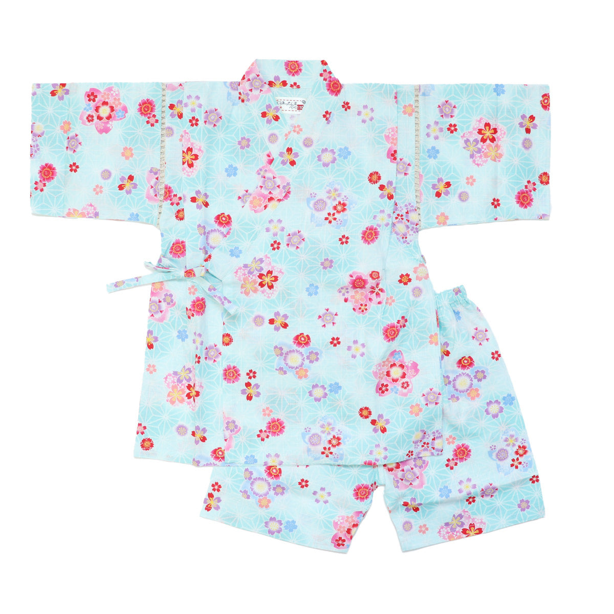 女の子 甚平 桜麻柄 80-160size