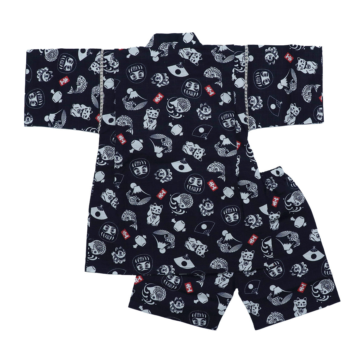 男の子 甚平 縁起柄 80-160size