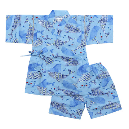 男の子 甚平 くじら柄 80-160size