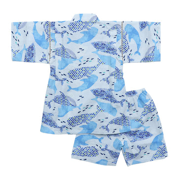 男の子 甚平 くじら柄 80-160size