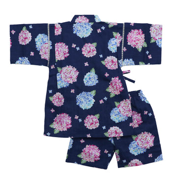 女の子 甚平 紫陽花柄 80-160size