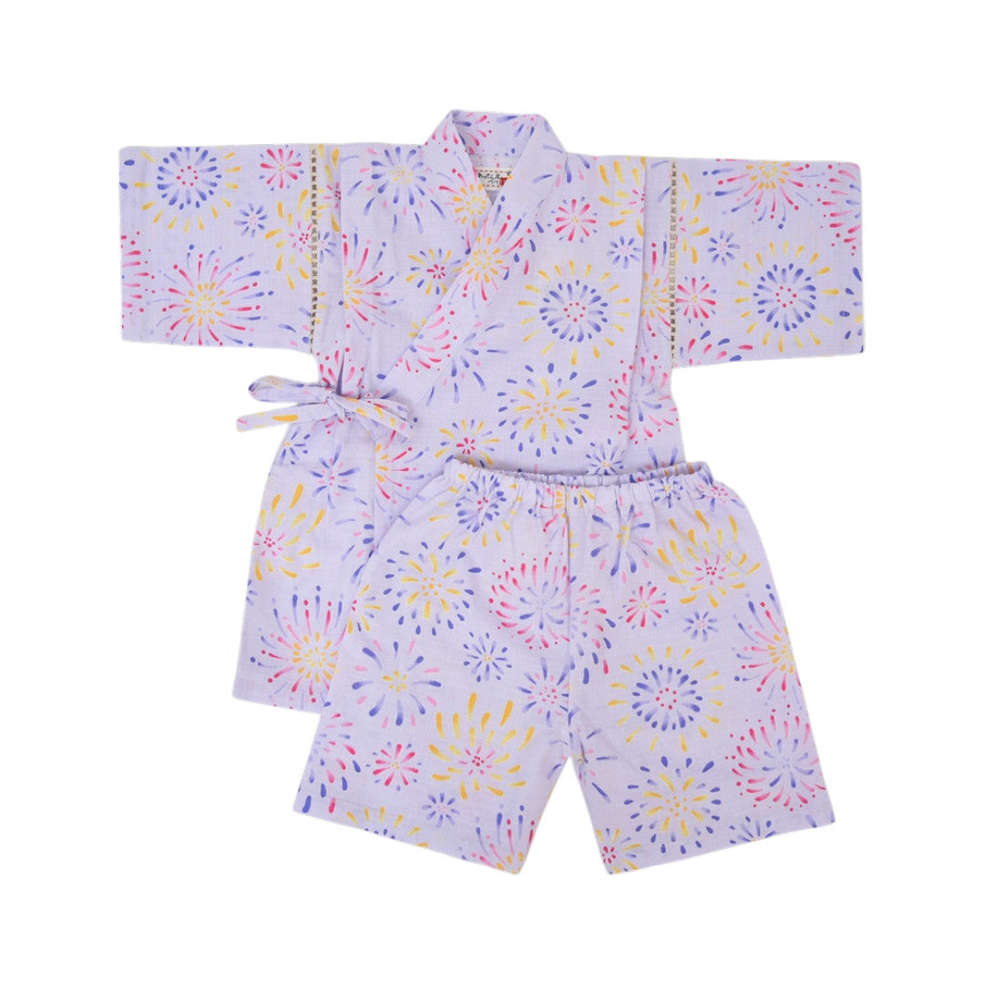 女の子 甚平 繚乱花火 80-160size