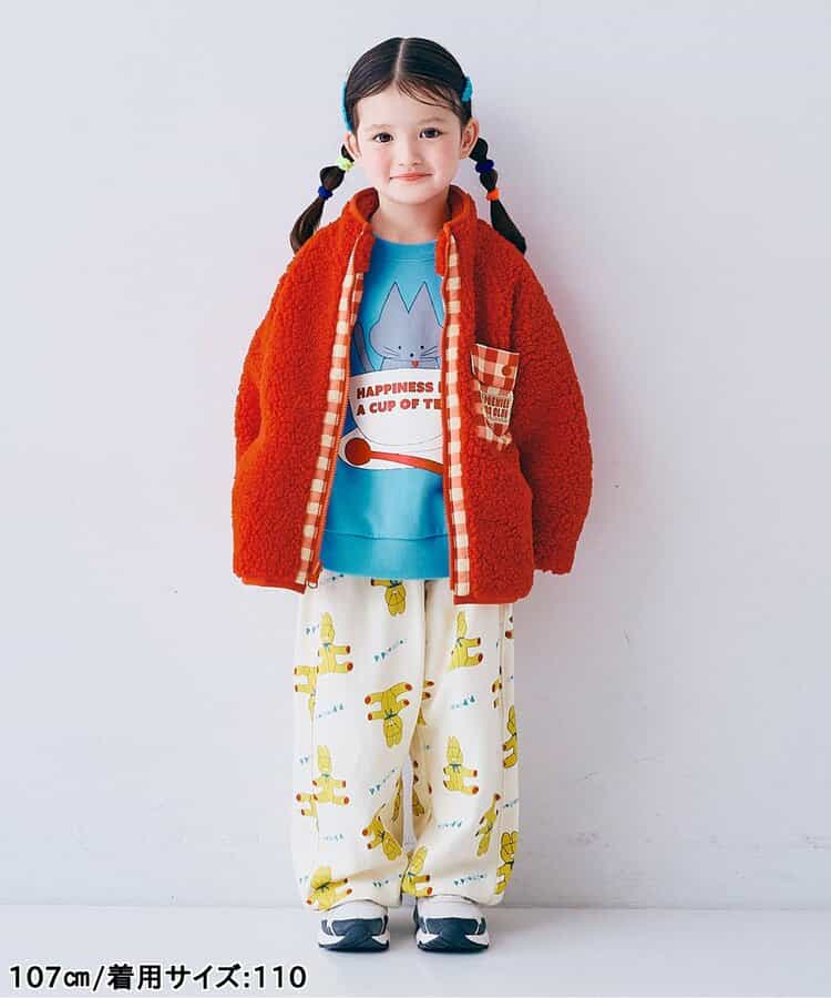 p.premier ボア リバーシブルアウター キッズ 子供服 男の子 女の子 フードなし 80 90 100 110 120 130 140