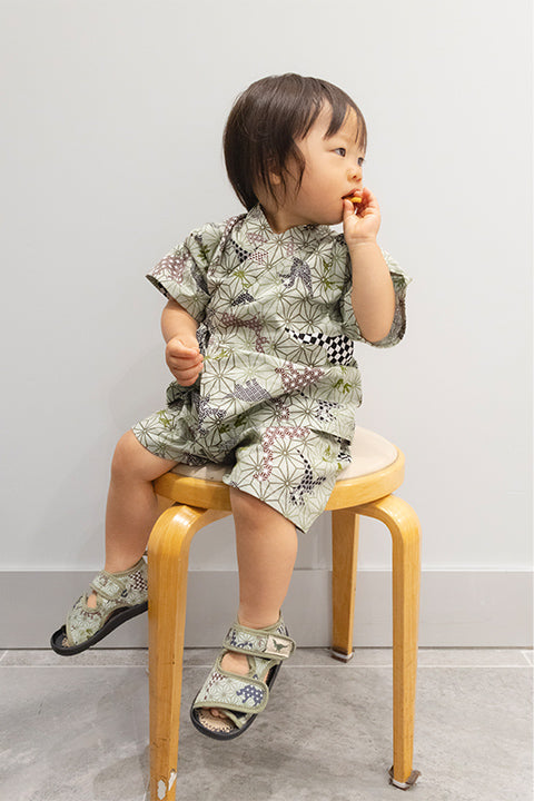 Munya Munya 草履 和柄キッズサンダル