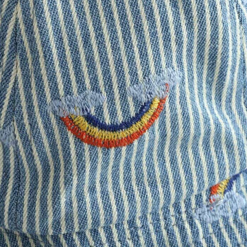 空の冒険刺繍リバーシブルハット