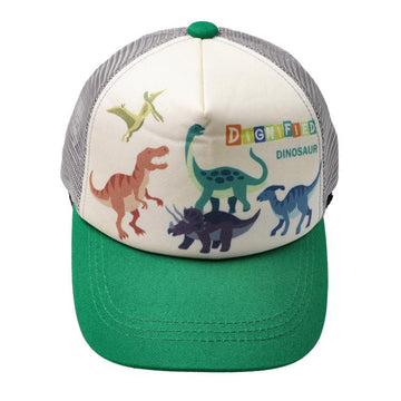 Kids Foret 恐竜メッシュキャップ 日除けポケット付き