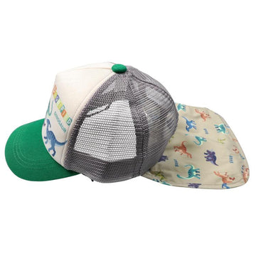 Kids Foret 恐竜メッシュキャップ 日除けポケット付き