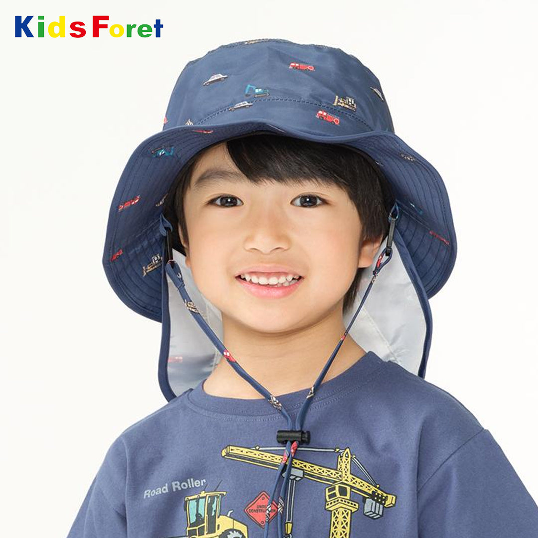 Kids Foret 働く車柄撥水ハット・帽子