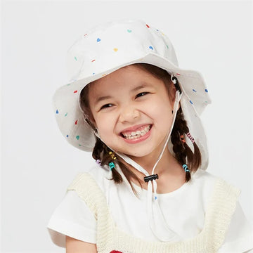 Kids Foret ハート柄撥水ハット・帽子
