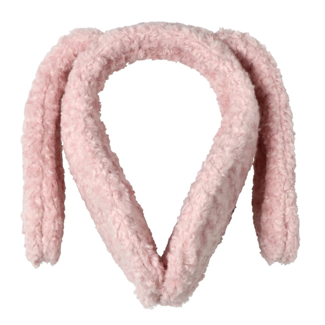 Kids Foret イヤーマフ フェイクファー もこもこボア リボン付き ふわふわハート アニマル