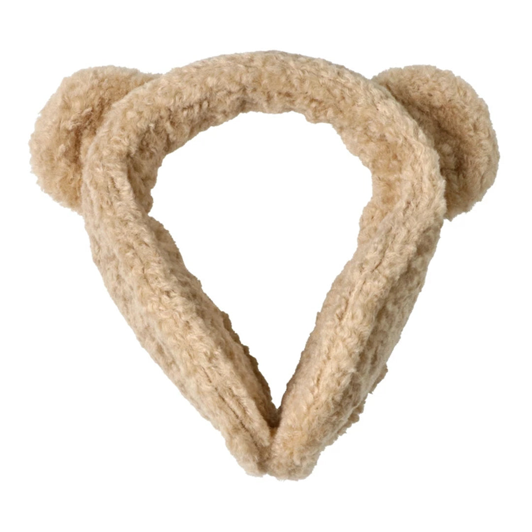 Kids Foret イヤーマフ フェイクファー もこもこボア リボン付き ふわふわハート アニマル