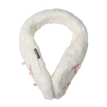 Kids Foret イヤーマフ フェイクファー もこもこボア リボン付き ふわふわハート アニマル