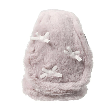 Kids Foret イヤーマフ フェイクファー もこもこボア リボン付き ふわふわハート アニマル