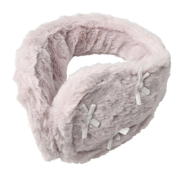 Kids Foret イヤーマフ フェイクファー もこもこボア リボン付き ふわふわハート アニマル