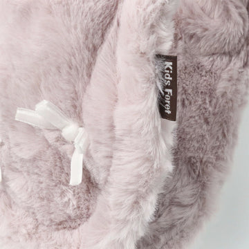 Kids Foret イヤーマフ フェイクファー もこもこボア リボン付き ふわふわハート アニマル