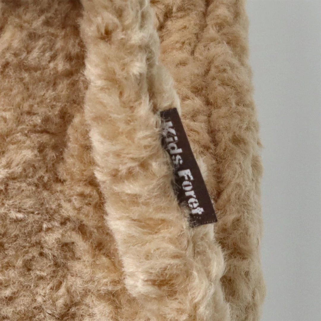 Kids Foret イヤーマフ フェイクファー もこもこボア リボン付き ふわふわハート アニマル