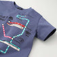 moujonjon JR新幹線電車路線図半袖Tシャツ
