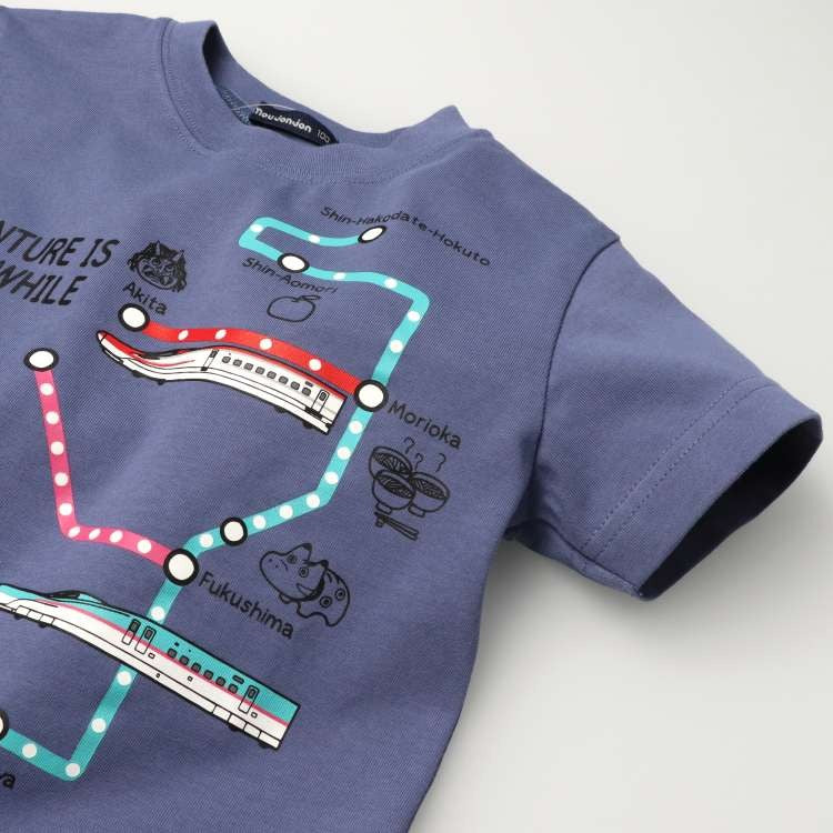 moujonjon JR新幹線電車路線図半袖Tシャツ