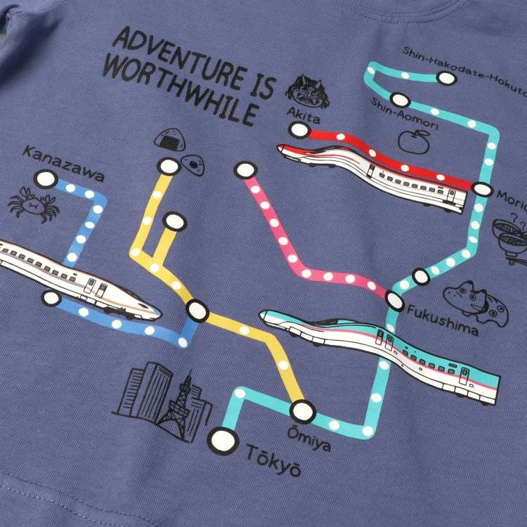 moujonjon JR新幹線電車路線図半袖Tシャツ